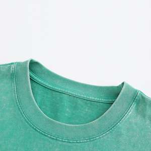 Vente en gros Hommes Hip Hop Stone Streetwear Haute Qualité T-shirt 100% Coton T-shirts Détresse Surdimensionné Lavage À L'acide Vintage T-shirt - Product Image 5