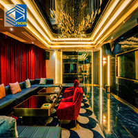 Décoration intérieure moderne, Bar de salon, boîte de nuit avec lumière Led et meubles de Bar