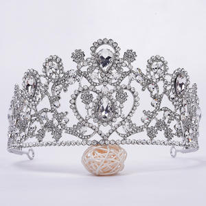 All'ingrosso Cheerfeel HP432 diadema <span class=keywords><strong>corona</strong></span> accessori per capelli a forma di cuore diamante e smeraldo gioiello per matrimoni balli anniversari - Product Image 3