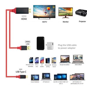 Adaptador de <span class=keywords><strong>Cable</strong></span> USB-C a HDMI para TV, Compatible con <span class=keywords><strong>Samsung</strong></span> Note 10/9/8/S10/S9/S8 Plus, Adaptador de <span class=keywords><strong>Cable</strong></span> USB-C a HDMI Portátil - Product Image 4