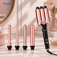 Torlin OEM ODM Professionnel – Kit de fers à boucler en céramique 1/2 et 1,5 pouces avec prises US, UK, EU, AU, JP – Fabricant de fers à boucler multi-barils