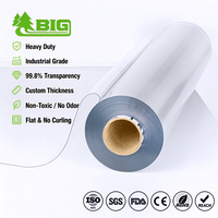 Rollo de Película de Vinilo de PVC de Grado Industrial Boligao, Lámina de Plástico Transparente Flexible para Embalaje, Cubierta de Mesa, Cortina