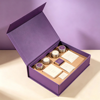Emballage cosmétique magnétique en carton rigide de luxe, grande boîte cadeau en papier avec logo personnalisé