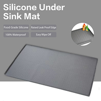 Tapis en silicone sous l'évier, revêtement imperméable pour armoire, plateau de protection contre les fuites, rangement pour cuisine et salle de bain