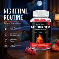 Gummies Brûle-Graisses Nocturnes avec Mélatonine, Complément Alimentaire pour la Gestion du Poids, Saveur Fraise, Fabricant OEM à Marque Privée