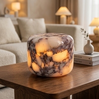 Lampe de table en marbre de luxe TSINYE, rechargeable par type C, commande tactile, sans fil, design cylindrique compact, décoration intérieure, chambre à coucher