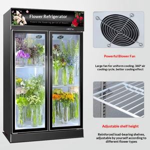 Vitrine Réfrigérée pour Fleurs, Réfrigérateur Commercial pour Fleuriste, Trois Portes, Maintien au Frais, Refroidissement par Air, Sans Givre - Product Image 4