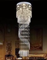 Nouveau modèle 2026, grand luminaire suspendu populaire pour salon, avec design de lustre et éclairage d'escalier rotatif, idéal pour plafonds creux, appartements loft et duplex.