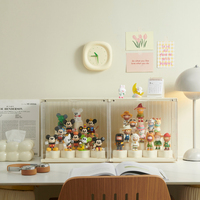 Vitrine de présentation de jouets transparente détachable personnalisée, empilable, avec porte magnétique, pour collection de figurines d'anime, boîte de rangement