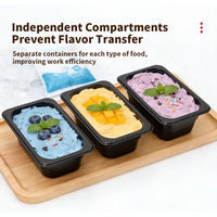 Bac à glace GN 1/4 en polycarbonate de haute qualité, écologique, pour équipement de restaurant, buffet d'hôtel et présentation