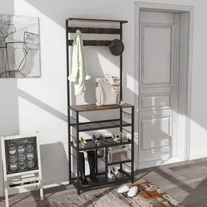 YQ sonsuza Vintage büyük salon ağacı konsol masa bağlantısız ayakkabı rafı organizatör yatak odası Entryway masa depolama palto askılık portmanto