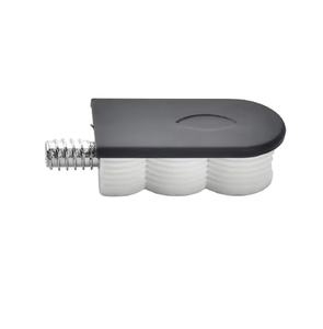 Support de porte de placard 3-en-1 en acier et plastique, conception non détachable, avec amortisseur simple pour meuble de rangement - Product Image 1