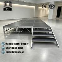 Support DJ en alliage d'aluminium pour événements, personnalisable, haute qualité, installation rapide, plateforme, capacité de charge 500 kg