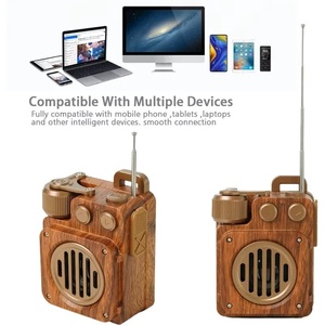 Haut-parleur Bluetooth rétro sans fil, mini radio FM portable, petit haut-parleur extérieur, haute qualité sonore sans fil - Product Image 2