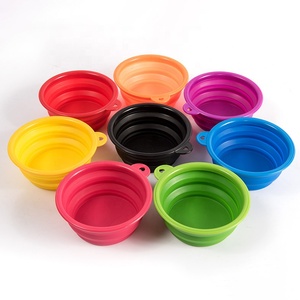 Tigela de Viagem para Cães Dobrável e Colapsável em Silicone Ecológico com Compartimento para Comida e Água, Portátil para Uso ao Ar Livre - Product Image 5