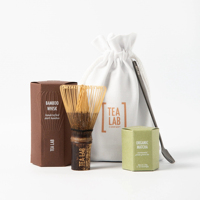 Mini kit de démarrage pour le matcha avec fouet et cuillère en bambou