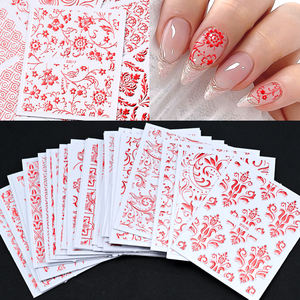 Juego de pegatinas para uñas de flores de encaje hueco dorado, 30 Uds., calcomanías deslizantes para uñas con patrón de <span class=keywords><strong>Mandala</strong></span> Sexy, decoraciones de abalorios para manicura DIY - Product Image 5