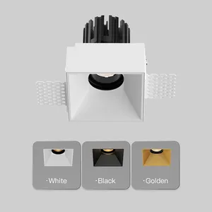 Led Spotlight Lights XRZLux Square ETL Recessed Downlights Single Double Heads Trimless Embedded Ceiling Lamp Spot Light 8W 10W 15W COB LED Downlight