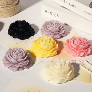 Vela Aromática con Forma de Flor de Peonía, Regalo Creativo para el Día de la Mujer, San Valentín, Navidad - Cera de Soya - Product Image 2