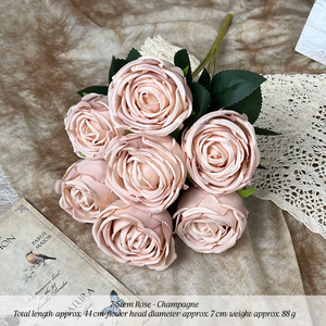 Nouvelle Arrivée 2026 – Bouquets de Roses Artificielles Impériales à 7 Tiges pour Décoration Florale de Maison, Hôtel, Sol et Mariage - Product Image 6