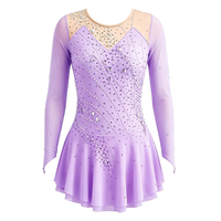 Robe de patinage artistique personnalisée pour filles et femmes, costume de danse, tenue de performance