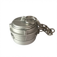 Accessoire d'équipement de lutte contre l'incendie Hong'an, bouchon de raccord Guillemin en alliage d'aluminium DN40, chaîne de verrouillage, bouchon flexible pour tuyau d'incendie