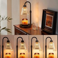 Lampe chauffe-bougie électrique de luxe avec minuterie, cadeaux d'anniversaire pour femmes, décoration d'intérieur, lampe de table
