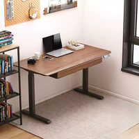 Table élévatrice électrique intelligente à double moteur Plateau à clavier Bureau d'ordinateur de bureau moderne pour la maison Table d'étude PC