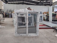 Ventana Corredera Horizontal de PVC Estilo Americano con Mosquitera, Vidrio Laminado Resistente a Huracanes, Acristalamiento Reflectante para Uso en Hoteles