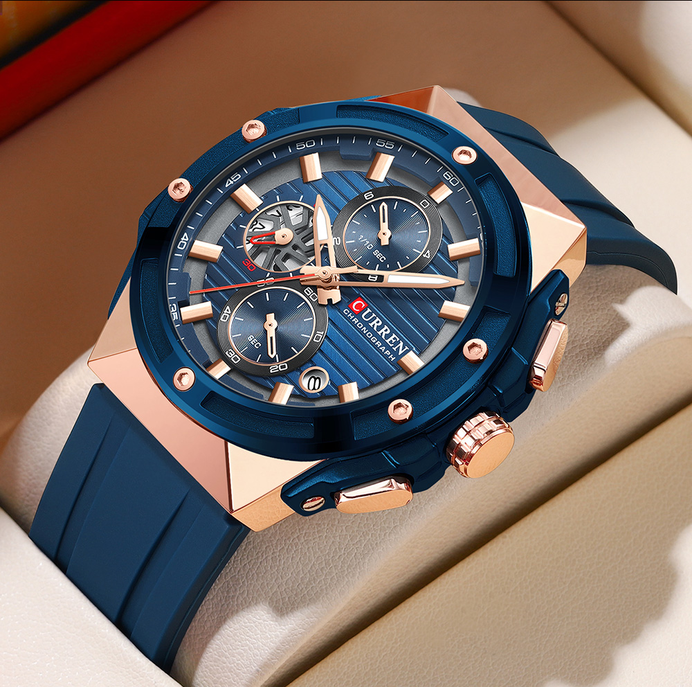 Curren 8462 Men's Quartz Watch - Calendar, Luminous, Waterproof