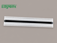 Diffuseur linéaire sans cadre en aluminium à encastrer pour plafond, grille d'aération pour climatisation centrale
