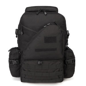 गुंगझोउ पुरुषों के आकस्मिक खेल डफेल जिम यात्रा बैग काले जलरोधी सामरिक बैकपैक के साथ जिपर बंद - Product Image 2