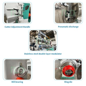 Rongda 3-5T/H Steel Ring Die Pelletizer Machine New CE-Certified Animal Feed Pellet Machine Poultry Gear Manufacturers <strong>Plants</strong> - Product Image 3
