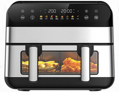 Double Basket Digital Electric Air Fryer Dual Zone Air Fryer Deep Non Stick Fryer Intelligent Air Fryer