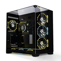 KINPOWER Panneau en verre trempé incurvé haut de gamme Boîtier Gabinete ATX Boîtier d'ordinateur pour jeux PC et tour