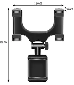 Universal-Autorearview-Spiegel Handyhalter 360 Rotationen einstellbar faltbar flexibel Handyhalterung für Auto Rückseite betrachten