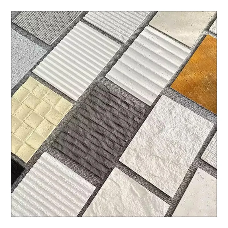 Lightweight Travertine Stone Wall Panel / Cladding Artificial Natural Stone Texture Flexible Soft Stone Veneer Tile Sheet