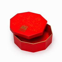Boîte en carton rigide octogonale de haute qualité, personnalisable en couleur et avec estampage doré, recyclable, pour cadeaux de luxe et bonbons