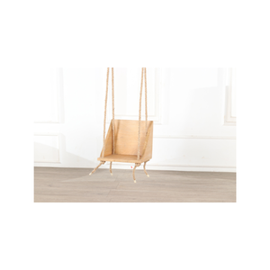 Fauteuil suspendu moderne en rotin tressé Ardena avec siège en forme de boîte et corde épaisse, aspect naturel, 1 place, pour usage extérieur - Product Image 1
