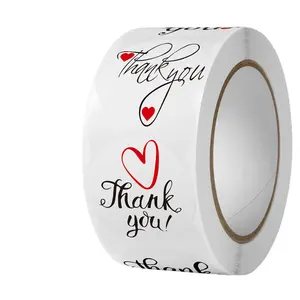 Simple white Thank you for r handmade decorative stickers ordering my store label a Love sealer