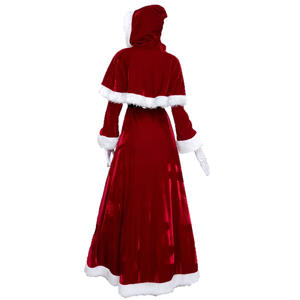 Nuevo <span class=keywords><strong>Disfraz</strong></span> Navideño Estilo Capa para Mujer 2025, Vestido Largo de Papá Noel, Conjunto Estampado para Actuación Escénica - Product Image 5