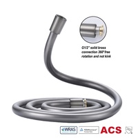 Manguera de Ducha de PVC Súper Flexible de Alta Presión (200 PSI) DIECHENG DCR-35, Exportada a Corea, con Certificación CUPC y TUV, Garantía de 5 Años, Ideal para Hoteles