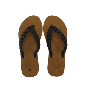 Lady thong Flip Flop rắn màu Dép nhà Sandal Vegan da bện dây đeo thoải mái Squishy mu bàn chân thiết kế mới - Product Image 2