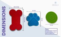 Tapis de léchage éco-responsable pour chat à alimentation lente avec ventouses, lot de 3 tapis en silicone pour les voyages