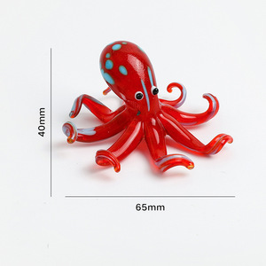 Décoration d'intérieur, décoration <span class=keywords><strong>de</strong></span> bureau, cadeau, décoration d'aquarium, figurine d'octopus en verre artisanal <span class=keywords><strong>de</strong></span> Murano - Product Image 6