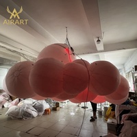 Ballon lumineux LED gonflable géant en forme de nuage pour décoration suspendue intérieure de fête ou de galerie