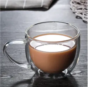 Exquisite Style Double Wall Glass Coffee Cup