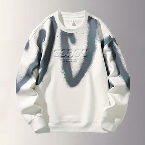 Sudadera Moderna con Logotipo Personalizado, Estilo Urbano, Color Block, Letras en Relieve 3D, Manga Larga para Hombre - Product Image 3