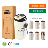 Bouteille d'eau isotherme intelligente à LED avec affichage de la température, tasse en acier inoxydable personnalisable avec logo, gobelets thermiques pour enfants