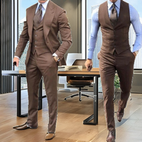 Jas, Rompi, dan Celana Formal Pria untuk Pengiring Pengantin, Desain Khusus Bearfit OEM ODM, Slim Fit, Single Breasted, Ukuran Besar, untuk Pernikahan